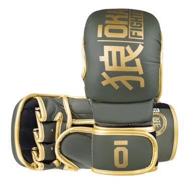 okami MMA sparring gloves v2 leather- olive